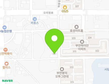 전북특별자치도 부안군 부안읍 오리정로 162-14 지도