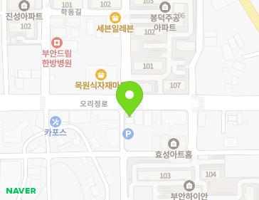 전북특별자치도 부안군 부안읍 오리정로 162 지도