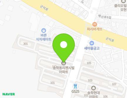 전북특별자치도 익산시 배산로 33 (송학동, 송학동리젠시빌1단지) 지도