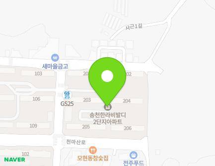 전북특별자치도 전주시 덕진구 천마산로 115 (송천동2가, 한라비발디) 지도