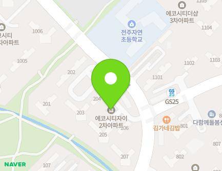 전북특별자치도 전주시 덕진구 세병로 131 (송천동2가, 에코시티자이2차) 지도