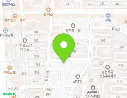 전북특별자치도 전주시 덕진구 붓내2길 22 (송천동2가, 한마음교회) 지도