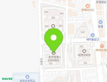 전북특별자치도 전주시 덕진구 와룡로 40 (송천동2가, 쌍용1차아파트) 지도