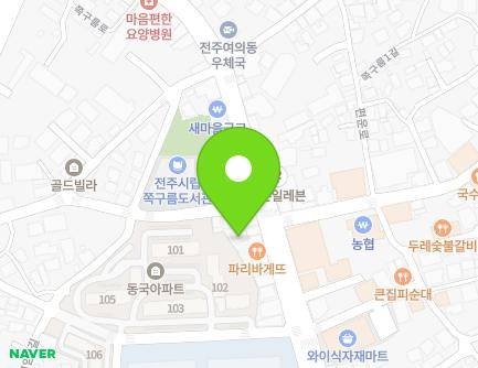 전북특별자치도 전주시 덕진구 쪽구름로 63 (여의동, 효정내과) 지도