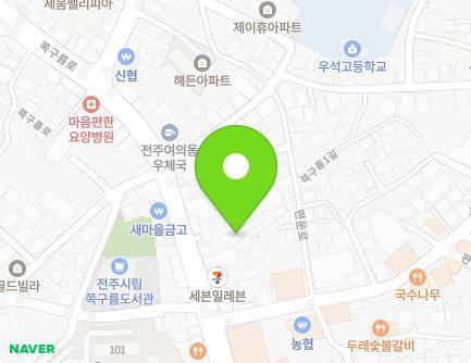 전북특별자치도 전주시 덕진구 쪽구름로 68-2 (여의동2가, 한일의원) 지도