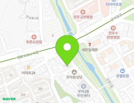 전북특별자치도 전주시 덕진구 진버들7길 31 (우아동2가, 늘푸른요양병원) 지도