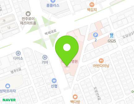 전북특별자치도 전주시 덕진구 견훤로 386 (우아동3가, 대자인병원) 지도