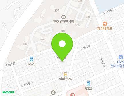전북특별자치도 전주시 덕진구 우아7길 19-7 (우아동3가, 대진주택) 지도