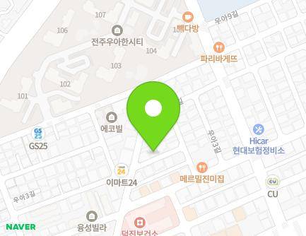 전북특별자치도 전주시 덕진구 우아7길 9-15 (우아동3가, 한국산재장애인복지진흥회) 지도