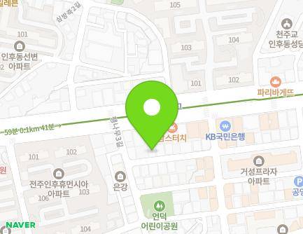 전북특별자치도 전주시 덕진구 팽나무3길 7-3 (인후동1가, 대지빌라) 지도