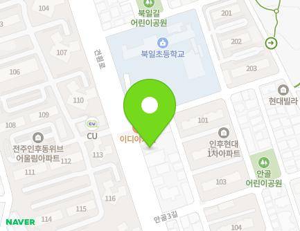 전북특별자치도 전주시 덕진구 견훤로 332 (인후동1가) 지도