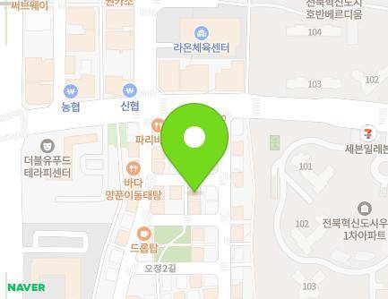 전북특별자치도 전주시 덕진구 오정2길 10-1 (중동) 지도