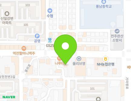 전북특별자치도 전주시 완산구 용리로 42 (삼천동1가, 명인한방병원) 지도