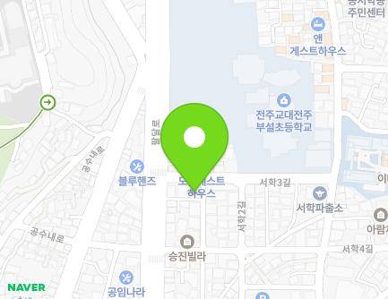 전북특별자치도 전주시 완산구 서학1길 35 (서서학동, 타임빌4원룸) 지도