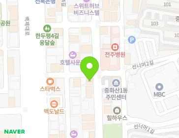 전북특별자치도 전주시 완산구 한두평3길 14 (중화산동2가) 지도