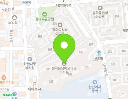 전북특별자치도 전주시 완산구 덕적골1길 50 (평화동1가, 평화동오네뜨아파트) 지도