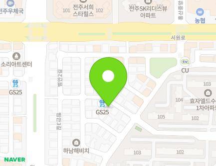 전북특별자치도 전주시 완산구 범안3길 5 (효자동2가, 샤인빌) 지도