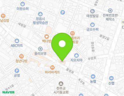 전북특별자치도 정읍시 중앙로 137 (수성동, 금성당) 지도