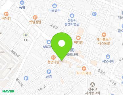 전북특별자치도 정읍시 조곡천1길 74-1 (시기동, Viven속옷가게) 지도