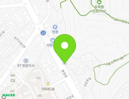 전북특별자치도 정읍시 충정로 310-1 (연지동, 호남슈퍼) 지도