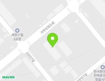 전북특별자치도 정읍시 2산단7길 3 (하북동, (주)대성비앤테크) 지도