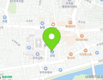 전북특별자치도 무주군 무주읍 주계로 101 (차쉼터) 지도
