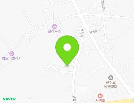제주특별자치도 서귀포시 남원읍 남한로 75-14 지도