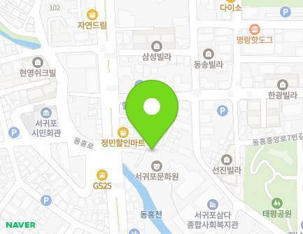 제주특별자치도 서귀포시 동홍로 32-17 (동홍동) 지도