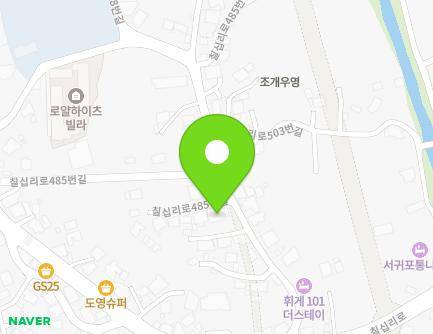 제주특별자치도 서귀포시 칠십리로485번길 13 (보목동) 지도