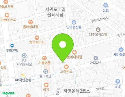 제주특별자치도 서귀포시 중정로 69 (서귀동) 지도