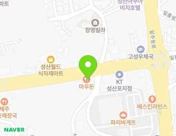 제주특별자치도 서귀포시 성산읍 서성일로 1240 지도