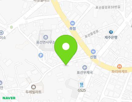 제주특별자치도 서귀포시 표선면 표선중앙로80번길 9 (한성주택) 지도