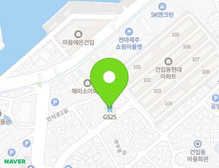 제주특별자치도 제주시 만덕로3길 19 (건입동, 우일아파트) 지도