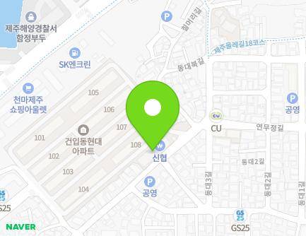 제주특별자치도 제주시 연무정길 28 (건입동, 현대아파트) 지도