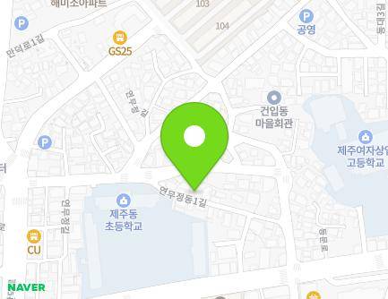 제주특별자치도 제주시 연무정동1길 14 (건입동) 지도