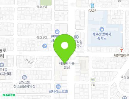제주특별자치도 제주시 서사로 94 (삼도일동, 제동해피죤 오피스텔) 지도