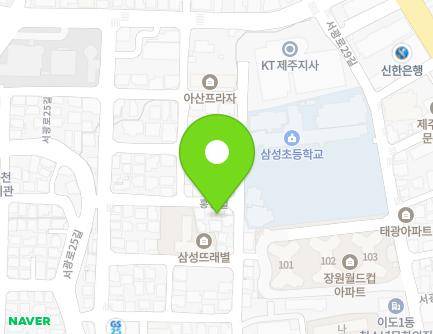 제주특별자치도 제주시 홍랑길 34-18 (삼도일동, 파인빌라) 지도