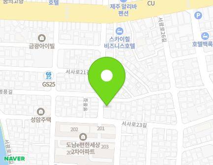 제주특별자치도 제주시 서광로22길 17 (삼도일동, 파크빌라) 지도