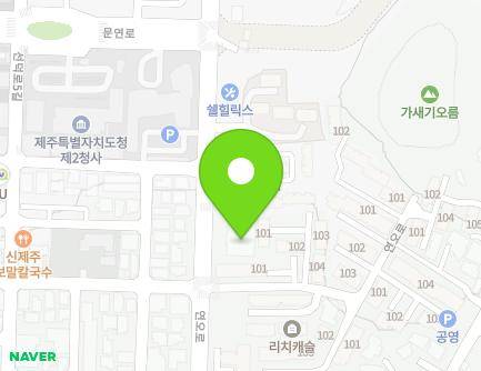 제주특별자치도 제주시 연오로 59 (오라삼동) 지도