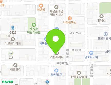 제주특별자치도 제주시 우정로 37 (외도일동, 가온체리티아파트) 지도