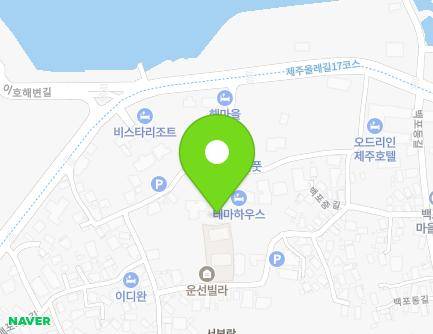 제주특별자치도 제주시 백포북길 22 (이호일동, 옥토퍼시하우스) 지도
