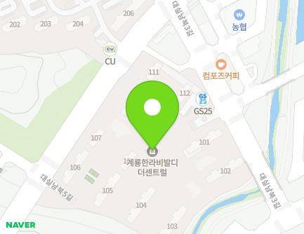 충청남도 계룡시 두마면 대실남북3길 16 (한라비발디더센트럴) 지도