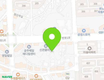 충청남도 공주시 흑수골길 43-10 (신관동) 지도