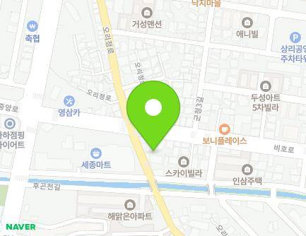 충청남도 금산군 금산읍 오리정로 58 지도