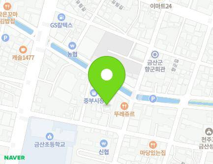 충청남도 금산군 금산읍 뒷담말길 17-6 지도