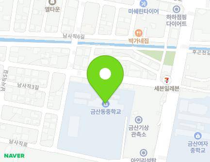 충청남도 금산군 금산읍 용머리길 25 (금산동중학교) 지도