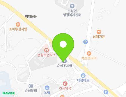 충청남도 당진시 순성면 남부로 1154 (순성우체국) 지도