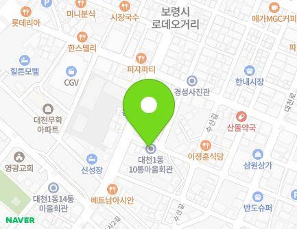 충청남도 보령시 남대천로 53-8 (대천동, 대천10통마을회관) 지도