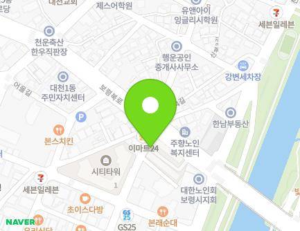 충청남도 보령시 보령북로 47 (대천동, 대천아파트) 지도