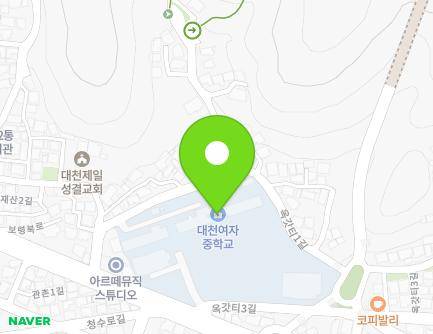 충청남도 보령시 옥갓티1길 31 (대천동, 대천여자중학교) 지도